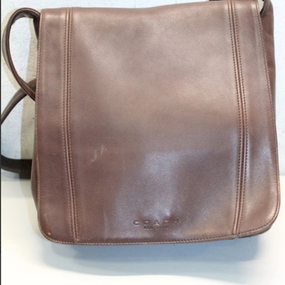 💜 COACH MENS CROSSBODY LEATHER MESSENGER BAG - Picture 2 of 7